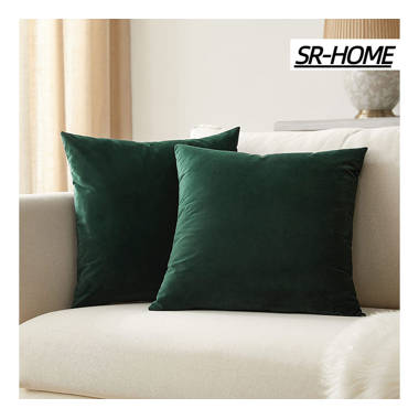 Dark green accent outlet pillows